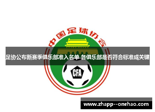 足协公布新赛季俱乐部准入名单 各俱乐部是否符合标准成关键